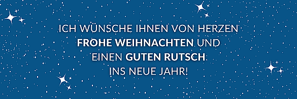 Bürgermeister wünscht frohe Weihnachten und einen guten Rutsch ins neue Jahr