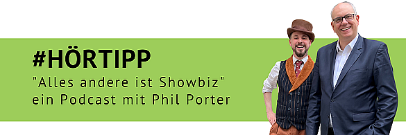 Hinweis auf den Podcast mit Phil Porter