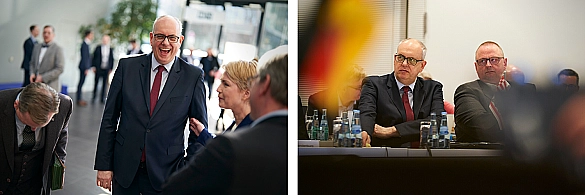Bürgermeister Andreas Bovenschulte während der MPK in verschiedenen Situationen. Bürgermeister Andreas Bovenschulte während der MPK in verschiedenen Situationen.