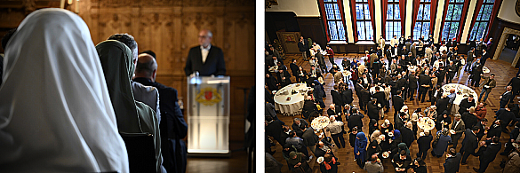 Viele Besucherinnen und Besucher kommen zum Ramadanempfang ins Bremer Rathaus.