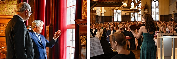 EU-Kommissar Reyners im Rathaus mit Bürgermeister Andreas Bovenschulte - Beim Galakonzert deutsch-polnischer Musiker in der Oberen Rathaushalle.  EU-Kommissar Reyners im Rathaus mit Bürgermeister Andreas Bovenschulte - Beim Galakonzert deutsch-polnischer Musiker in der Oberen Rathaushalle.