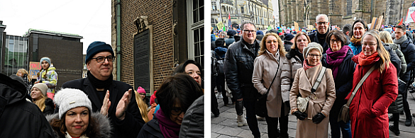 Der Bremer Senat nimmt an der Demonstration Laut gegen rechts teil. 