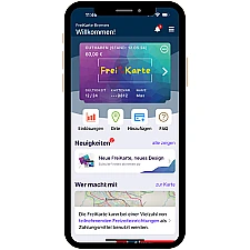 Screenshot der FreiKarte-APP Screenshot der FreiKarte-APP