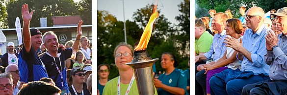 Bürgermeister Andreas Bovenschulte tanzt mit Teilnehmerinnen und Teilnehmern der Special Olympics Landesspiele in Bremen. Bürgermeister Andreas Bovenschulte tanzt mit Teilnehmerinnen und Teilnehmern der Special Olympics Landesspiele in Bremen.