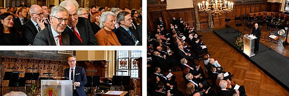 Carsten Sieling und Henning Scherf / Bürgermeister Andreas Bovenschulte begrüßt die Gäste im Rahmen des Neujahrsempfangs / Michael Hüther Carsten Sieling und Henning Scherf / Bürgermeister Andreas Bovenschulte begrüßt die Gäste im Rahmen des Neujahrsempfangs / Michael Hüther