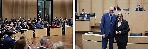 Bürgermeister Andreas Bovenschulte im Bundesrat, machdem er die Wahl zum neuen Bundesratspräsidenten angenommen hat. | Die noch amtierende Bundesratspräsidentin Anke Rehlinger und der zum 1. November 2025 gewählte neue Bundesratspräsident Andreas Bovenschulte. Bürgermeister Andreas Bovenschulte im Bundesrat, machdem er die Wahl zum neuen Bundesratspräsidenten angenommen hat. | Die noch amtierende Bundesratspräsidentin Anke Rehlinger und der zum 1. November 2025 gewählte neue Bundesratspräsident Andreas Bovenschulte.