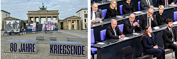 Bürgermeister Andreas Bovenschulte besucht die Gedenkveranstaltung zu 80 Jahre Kriegsende im Deutschen Bundestag.