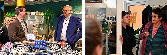 Bürgermeister Andreas Bovenschulte beim Quartiersbesuch in Walle.