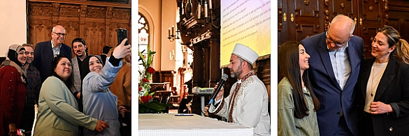 Bürgermeister Andreas Bovenschulte mit Gästen des Ramadan-Empfangs. Bürgermeister Andreas Bovenschulte mit Gästen des Ramadan-Empfangs.