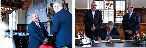 Antrittsbesuch des Botschafters aus Panama bei Bürgermeister Andreas Bovenschulte