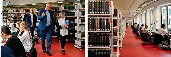 Bürgermeister Andreas Bovenschulte besucht die Juristische Bibliothek am Domshof in Bremen