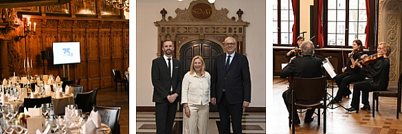 Auf dem mittleren Bild (von links): ARD-Vorsitzender Florian Hager, Radio-Bremen-Intendantin Yvette Gerner und Bürgermeister Andreas Bovenschulte. Auf dem mittleren Bild (von links): ARD-Vorsitzender Florian Hager, Radio-Bremen-Intendantin Yvette Gerner und Bürgermeister Andreas Bovenschulte.