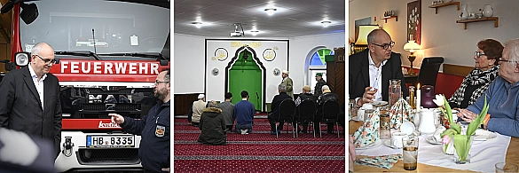 Andreas Bovenschulte besucht die Feuerwehr in Huchting / in der Moschee in Huchting / Andreas Bovenschulte beim Klöntreff auf einen Schnack Andreas Bovenschulte besucht die Feuerwehr in Huchting / in der Moschee in Huchting / Andreas Bovenschulte beim Klöntreff auf einen Schnack