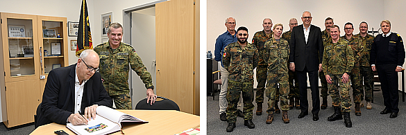 Bürgermeister Bovenschulte besucht das Landeskommando Bremen. 