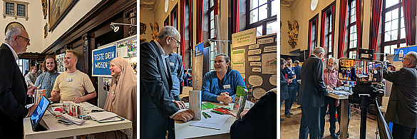 Drei Bilder von der Aktivoli im Bremer Rathaus.