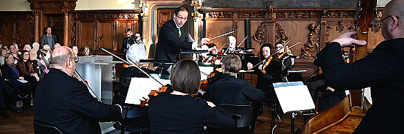 Neujahrsempfang des Senats 2023: Die Bremer Philharmoniker sorgen für den musikalischen Start in das neue Jahr.
