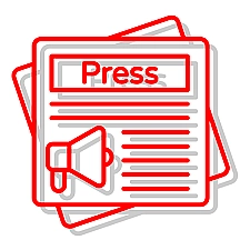 Pictogramm einer Zeitung mit der Aufschrift Presse
